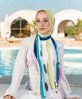 Ocean Printed Chiffon Scarf
